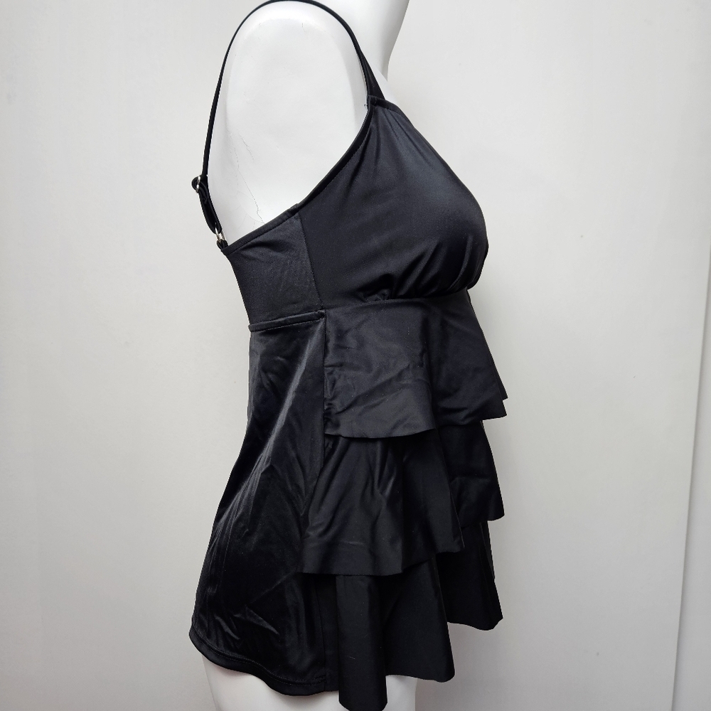 Swim Solutions Ruffle Top Slimming Swim Wear Tankini - Picture 3 of 6